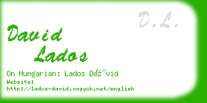 david lados business card